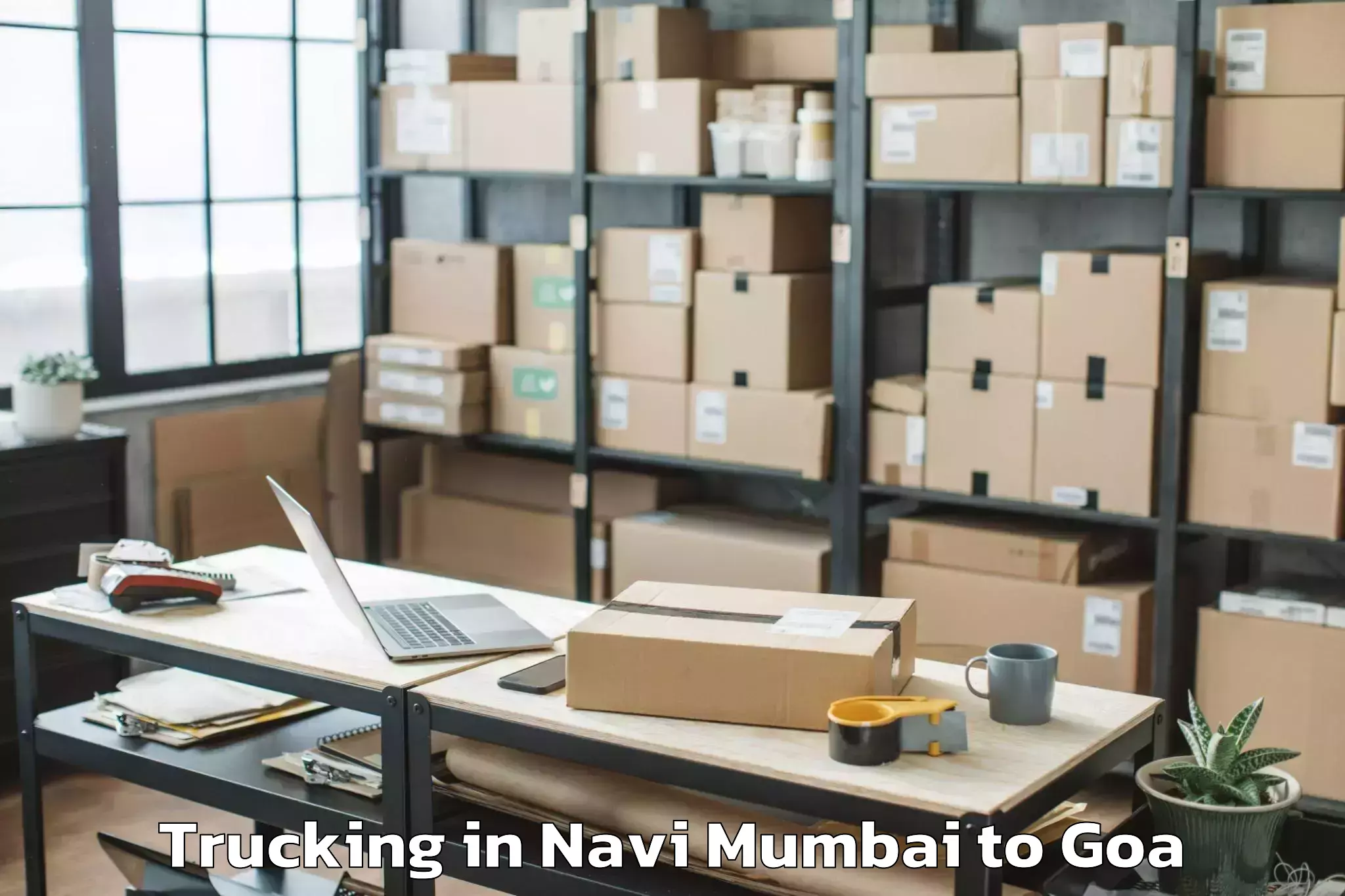 Top Navi Mumbai to Chinchinim Trucking Available